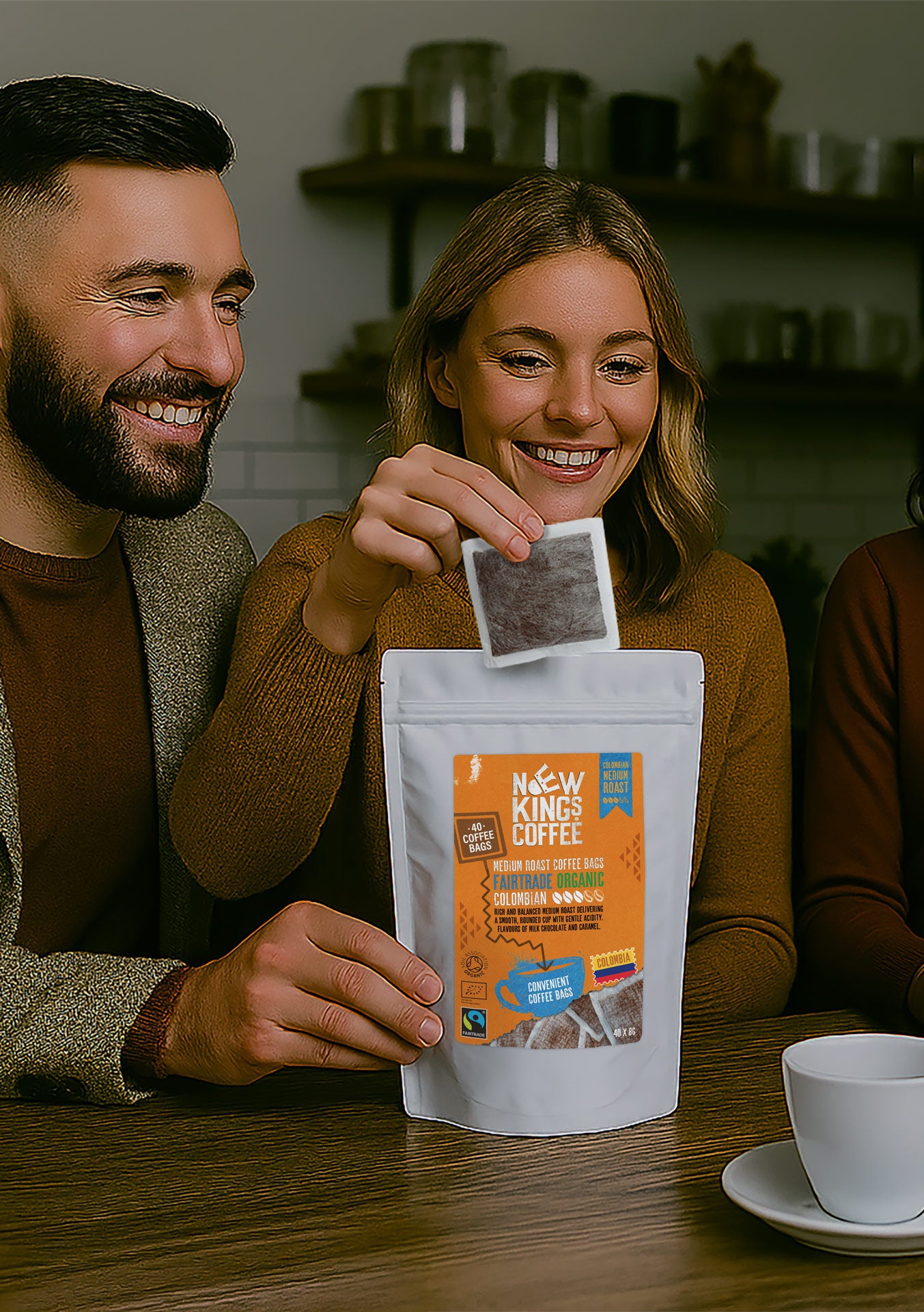 Medium Roast Coffee Bags - Fairtrade Organic Colombian Coffee Bags