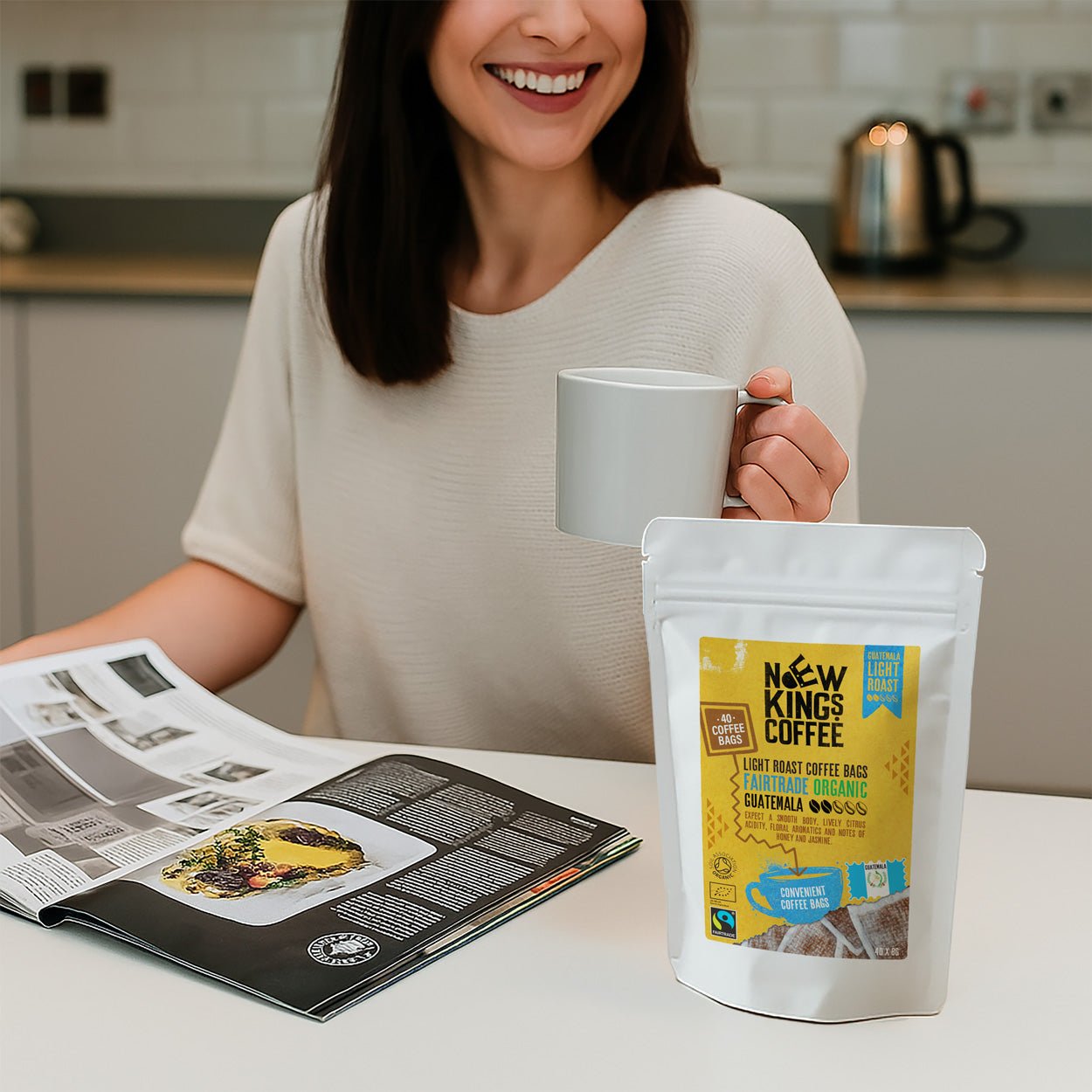 Light Roast Coffee Bags - Fairtrade Organic Guatemalan Coffee Bags - 100% Guatemala Arabica - New Kings Coffee